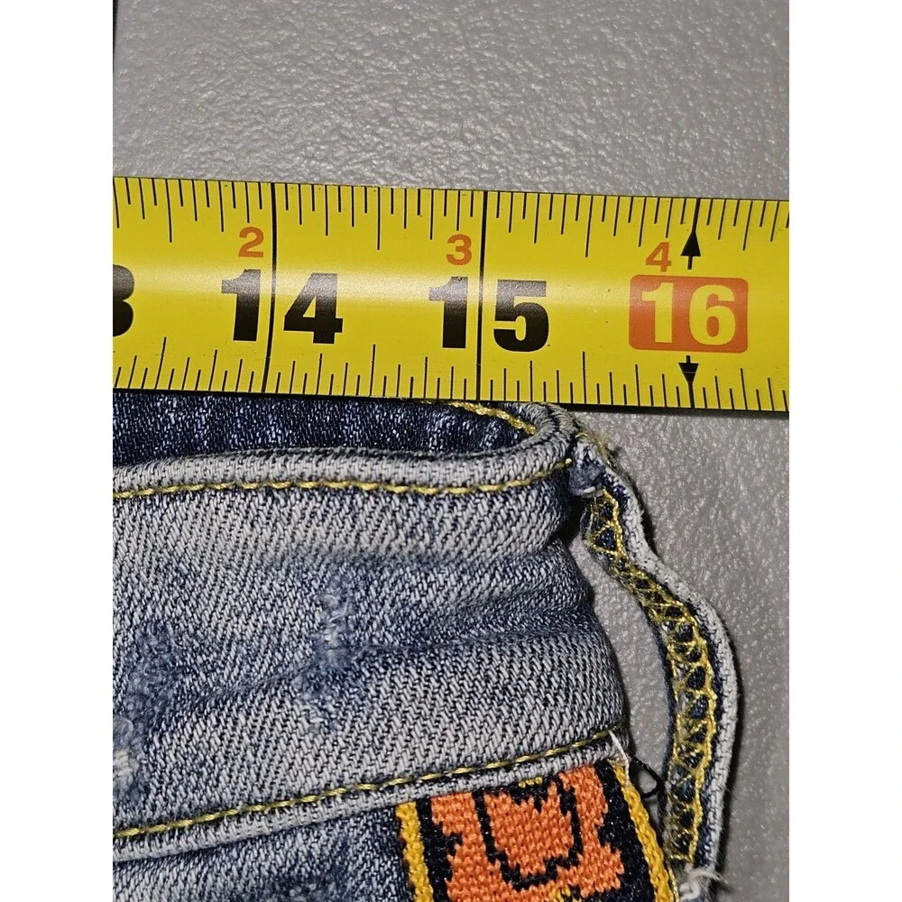 Anthropologie Pilcro Denim Shorts Womens 28 Slim Boyfriend Embroidered - Picture 5 of 9